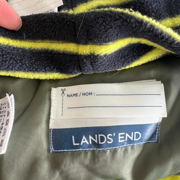 Lands End Kids Squall Grow Along Size (8) Navy and Yellow Winter Coat - Picture 6 of 8